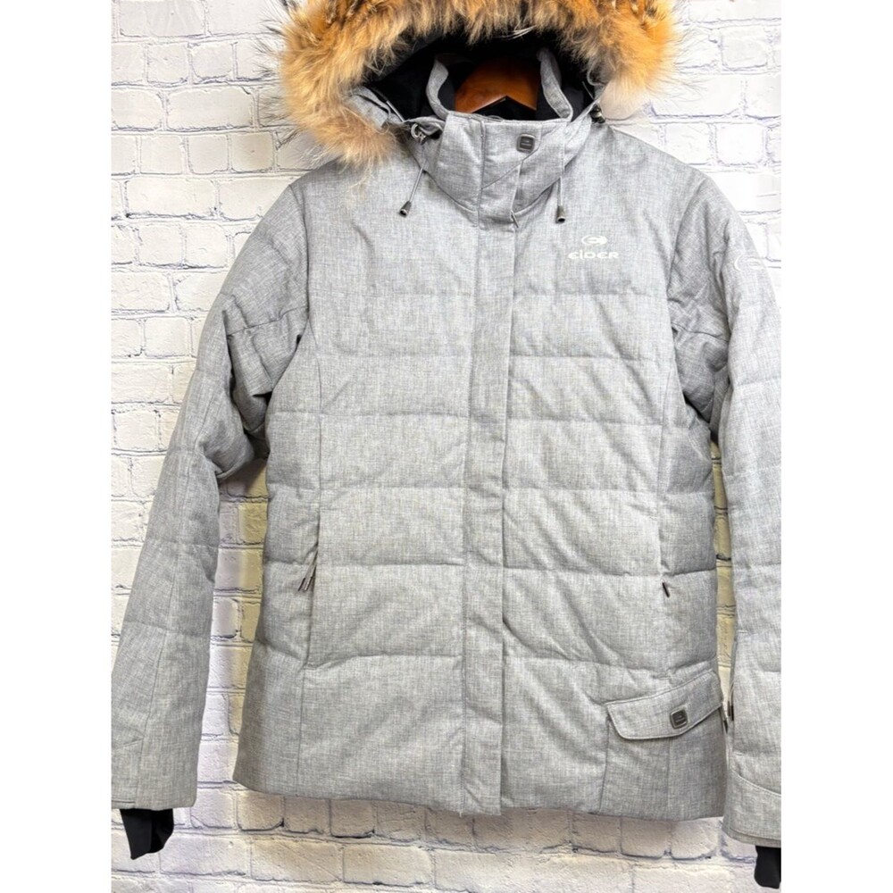Eider Shibuya Gray Defender Down Blend Fur Trim Hood Gorpcore Ski Jacket 8